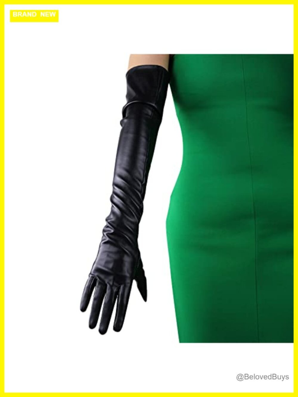 Faux Leather Opera Gloves 60cm 24in Long Stretch Party Evening Cosplay Costume